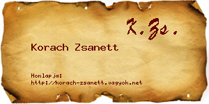 Korach Zsanett névjegykártya